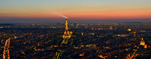 Paris Panorama bei Nacht